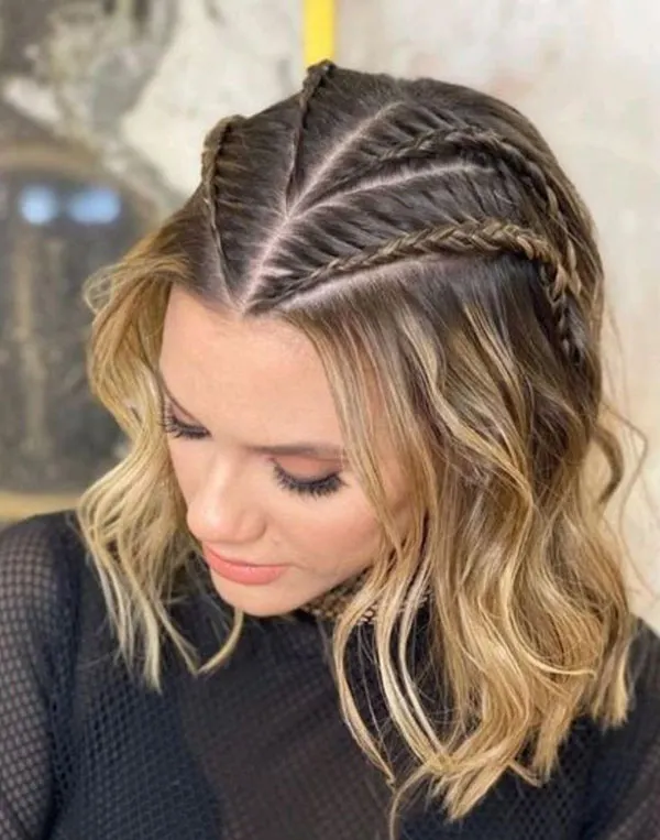 Photos of new hairstyles with braids for girls 25