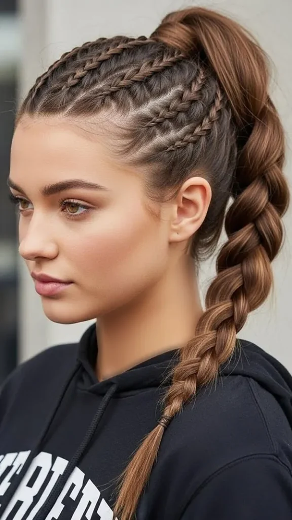 Photos of new hairstyles with braids for girls 27