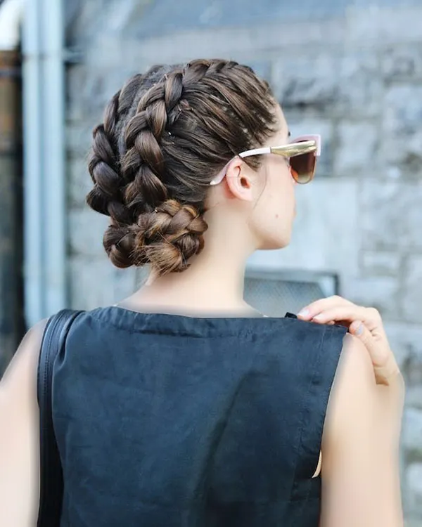 Photos of new hairstyles with braids for girls 31