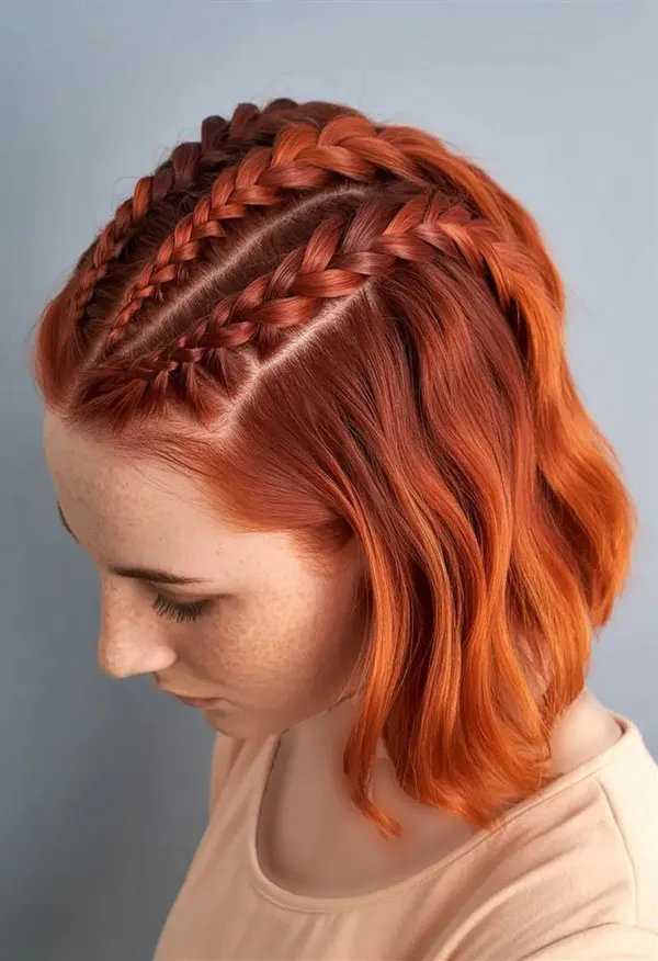 Photos of new hairstyles with braids for girls 32
