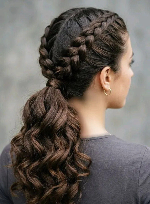 Photos of new hairstyles with braids for girls 9