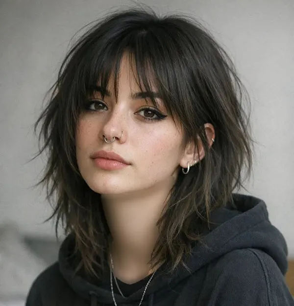 Shaggy hairstyle for girls 17