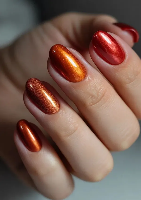 Short autumn nail designs 14