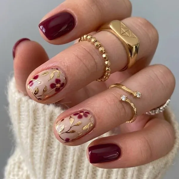 Short autumn nail designs 7