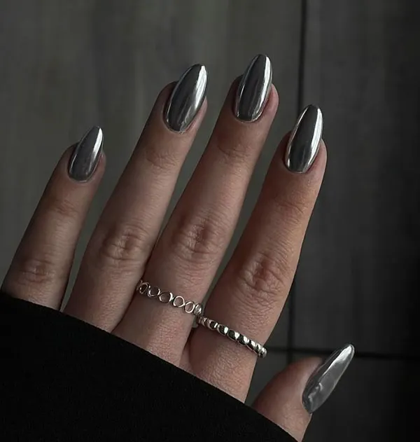 Silver nail design 11