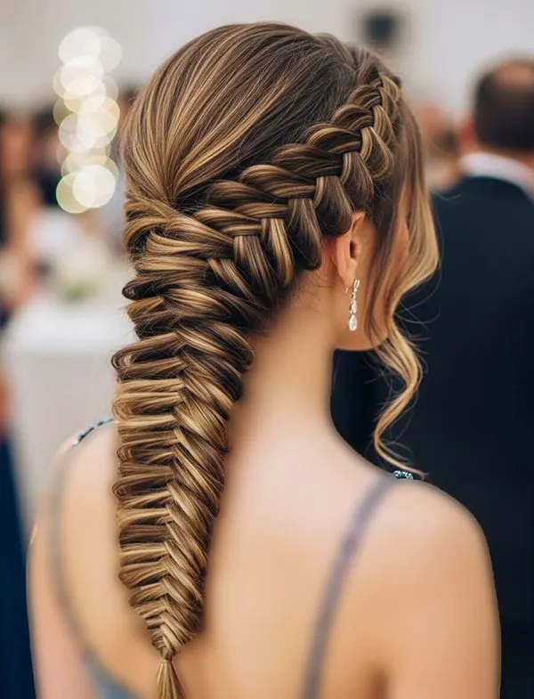 انواع مدل بافت مو برای عروسی رفتن؛ از بافتهای ظریف تا مدلهای خاص مجلسی 2026 13 Braided hairstyles for attending a wedding 10
