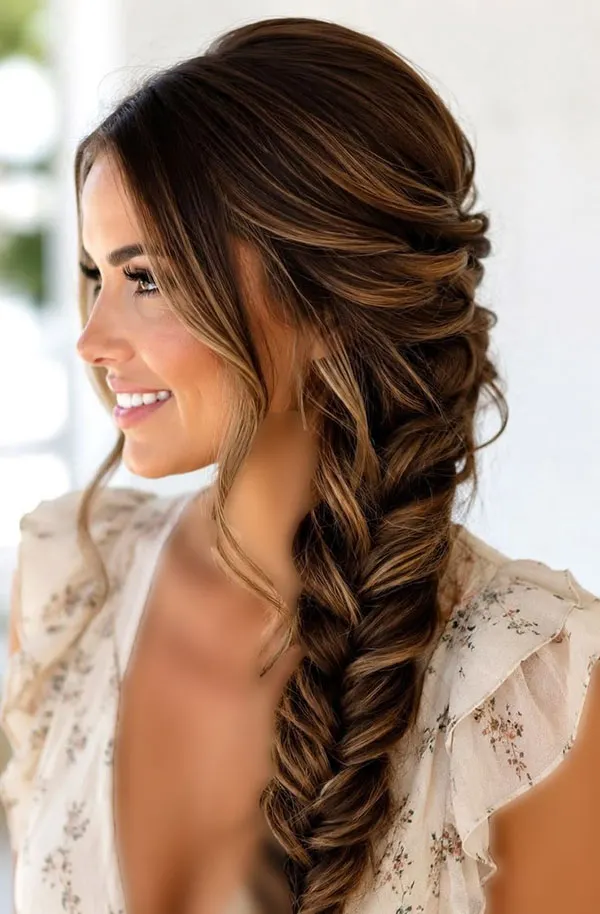 انواع مدل بافت مو برای عروسی رفتن؛ از بافتهای ظریف تا مدلهای خاص مجلسی 2026 14 Braided hairstyles for attending a wedding 11