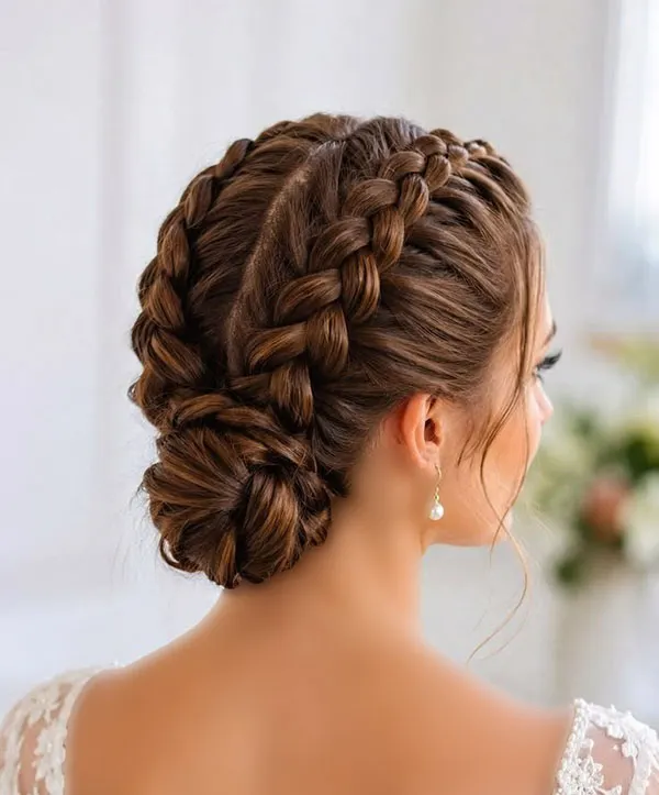 انواع مدل بافت مو برای عروسی رفتن؛ از بافتهای ظریف تا مدلهای خاص مجلسی 2026 18 Braided hairstyles for attending a wedding 15