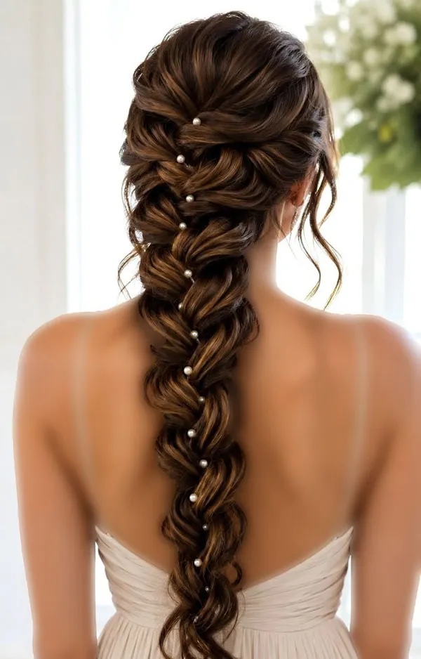 انواع مدل بافت مو برای عروسی رفتن؛ از بافتهای ظریف تا مدلهای خاص مجلسی 2026 19 Braided hairstyles for attending a wedding 16