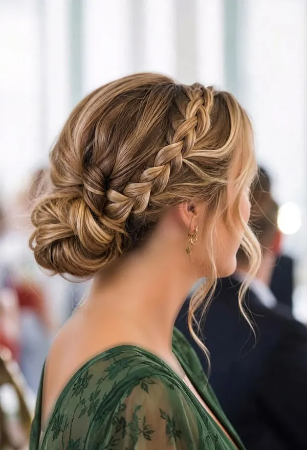 انواع مدل بافت مو برای عروسی رفتن؛ از بافتهای ظریف تا مدلهای خاص مجلسی 2026 21 Braided hairstyles for attending a wedding 17