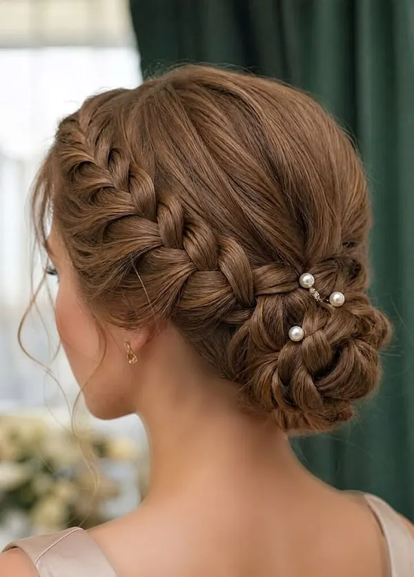 انواع مدل بافت مو برای عروسی رفتن؛ از بافتهای ظریف تا مدلهای خاص مجلسی 2026 22 Braided hairstyles for attending a wedding 18