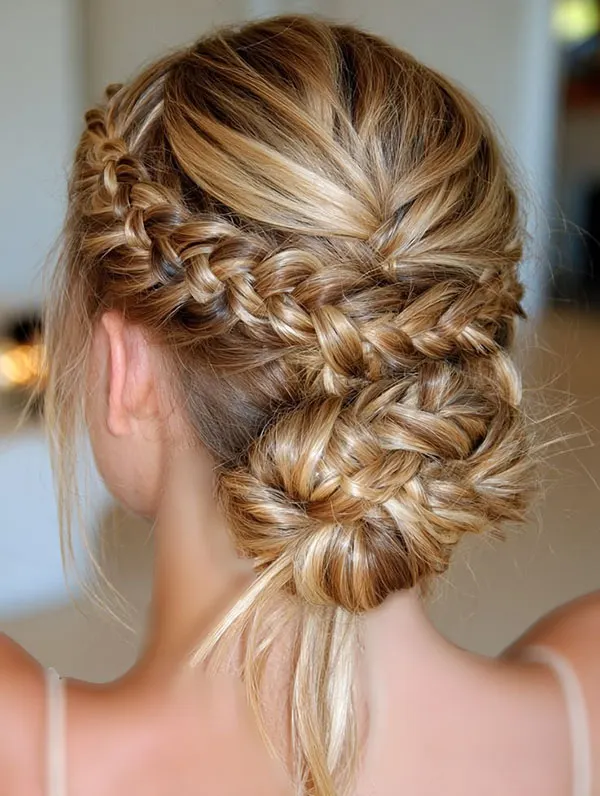 انواع مدل بافت مو برای عروسی رفتن؛ از بافتهای ظریف تا مدلهای خاص مجلسی 2026 27 Braided hairstyles for attending a wedding 21