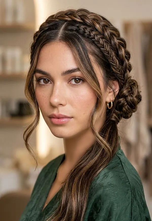 انواع مدل بافت مو برای عروسی رفتن؛ از بافتهای ظریف تا مدلهای خاص مجلسی 2026 25 Braided hairstyles for attending a wedding 29