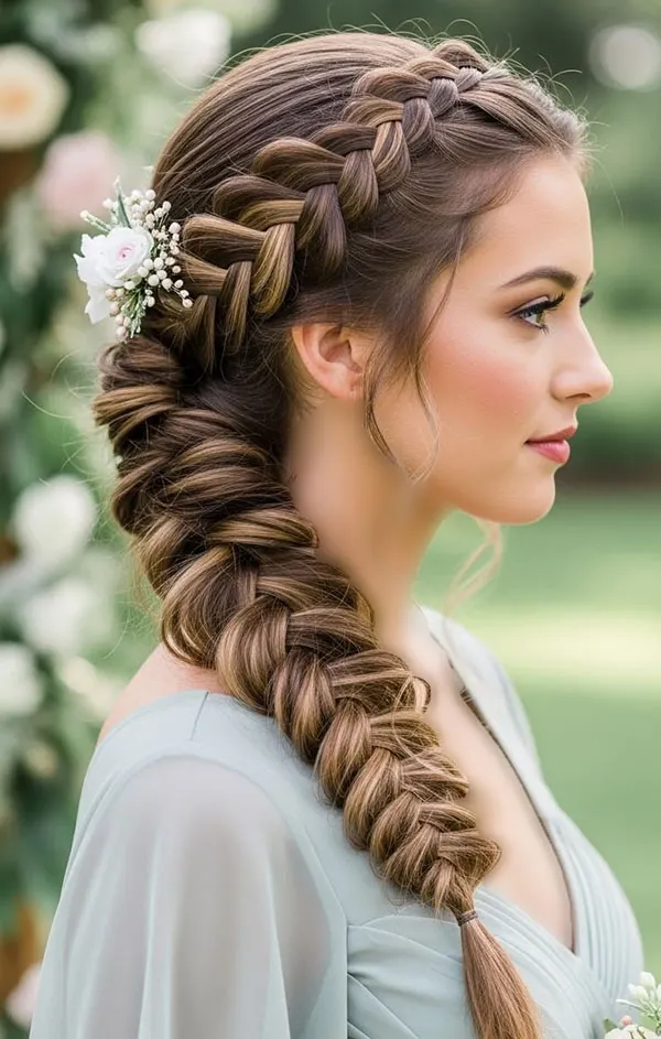 انواع مدل بافت مو برای عروسی رفتن؛ از بافتهای ظریف تا مدلهای خاص مجلسی 2026 4 Braided hairstyles for attending a wedding 3