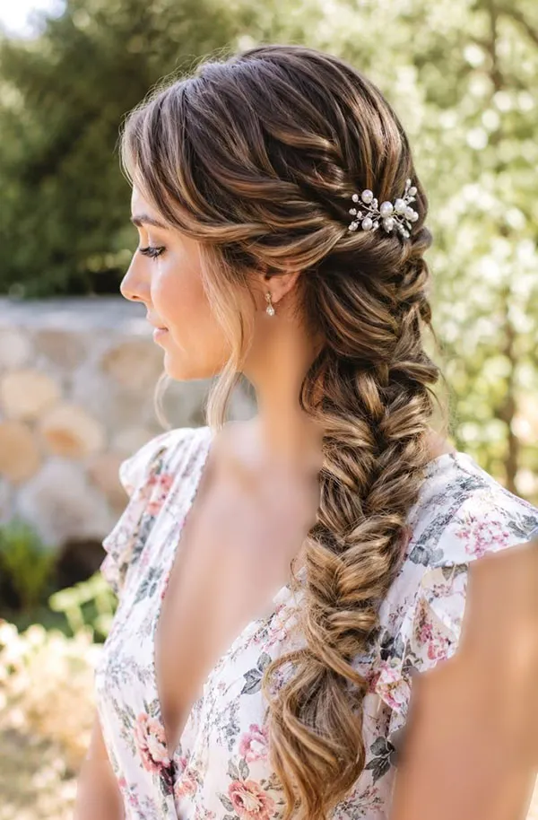 انواع مدل بافت مو برای عروسی رفتن؛ از بافتهای ظریف تا مدلهای خاص مجلسی 2026 20 Braided hairstyles for attending a wedding 31
