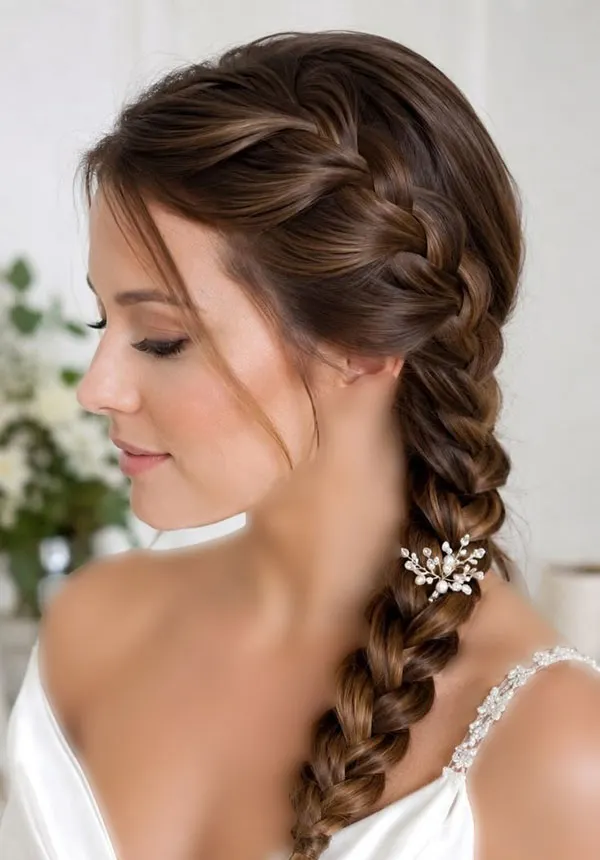 انواع مدل بافت مو برای عروسی رفتن؛ از بافتهای ظریف تا مدلهای خاص مجلسی 2026 5 Braided hairstyles for attending a wedding 4