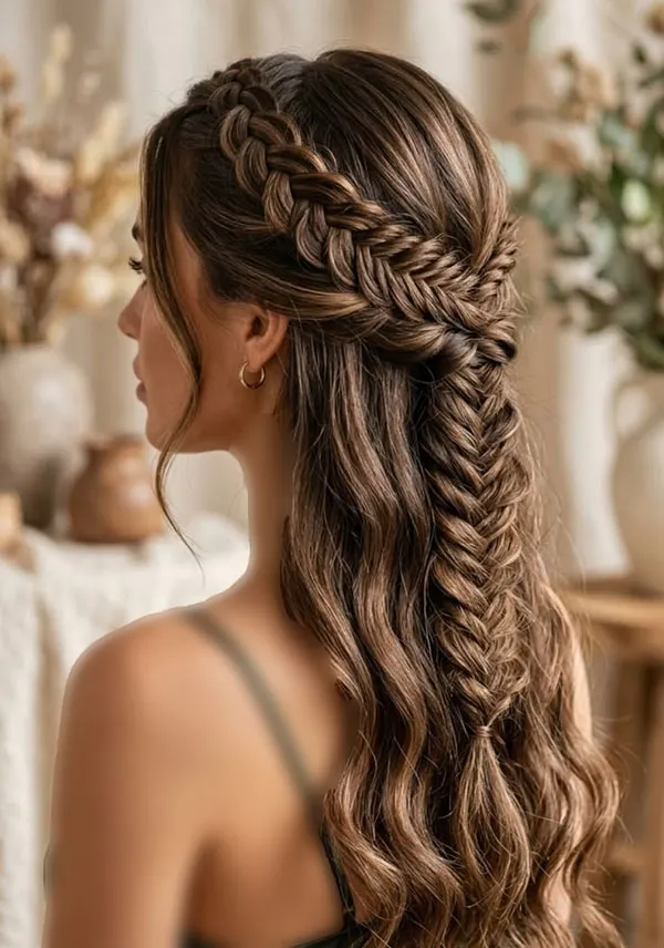 انواع مدل بافت مو برای عروسی رفتن؛ از بافتهای ظریف تا مدلهای خاص مجلسی 2026 8 Braided hairstyles for attending a wedding 6