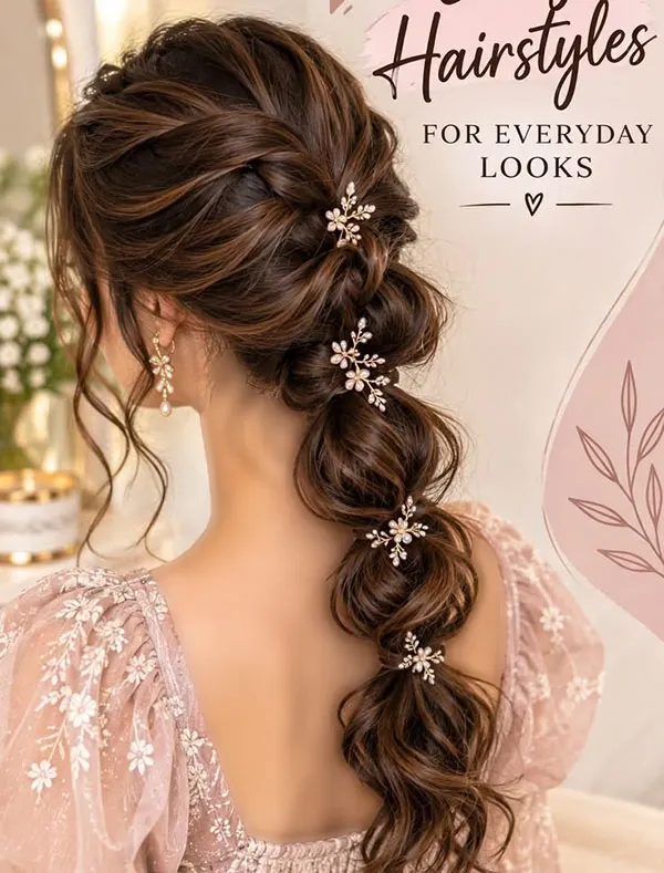 31 مدل بافت مو دم اسبی شیک؛ ایدههای زیبا برای مهمانی و عروسی! 31 Braided ponytail 28