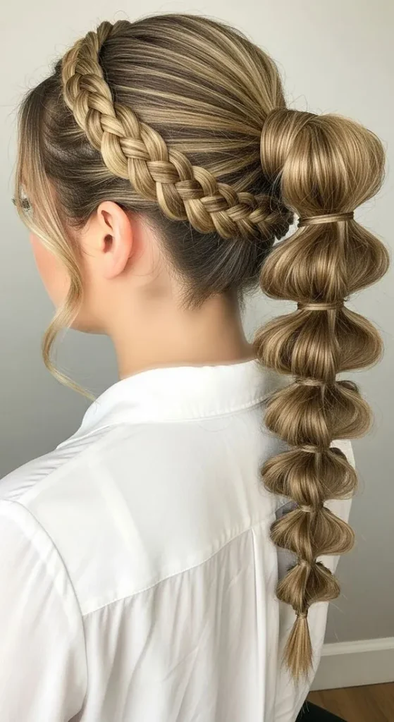 31 مدل بافت مو دم اسبی شیک؛ ایدههای زیبا برای مهمانی و عروسی! 9 Braided ponytail 5