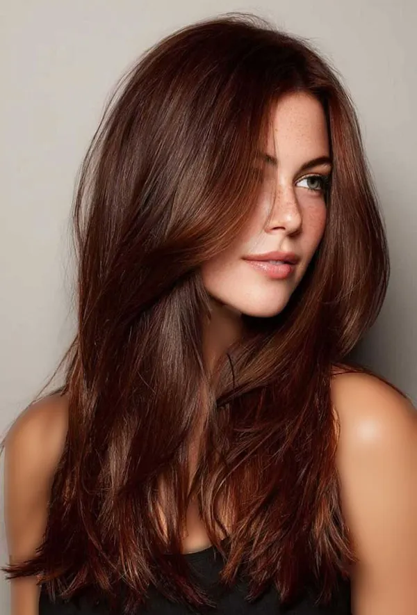 مدل رنگ مو مسی سوخته 2026 ؛ رنگ مویی گرم و متفاوت برای روزهای پاییزی! 5 Burnt copper hair color 1