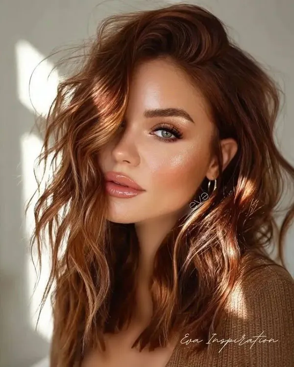 مدل رنگ مو مسی سوخته 2026 ؛ رنگ مویی گرم و متفاوت برای روزهای پاییزی! 18 Burnt copper hair color 13