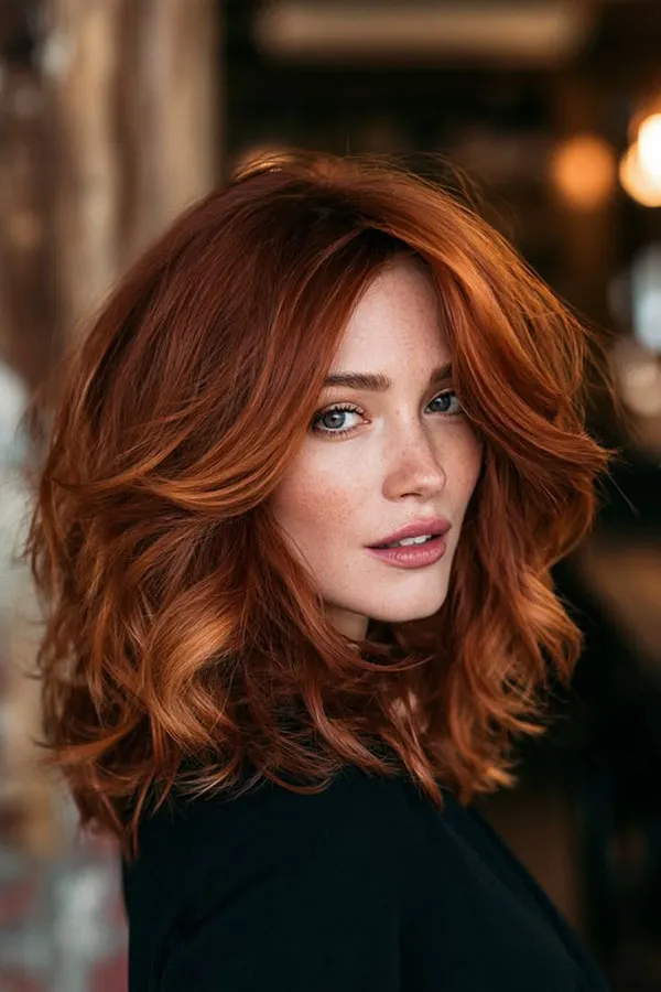 مدل رنگ مو مسی سوخته 2026 ؛ رنگ مویی گرم و متفاوت برای روزهای پاییزی! 21 Burnt copper hair color 16