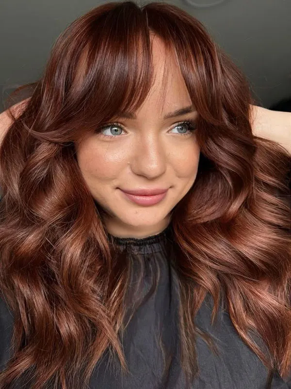 مدل رنگ مو مسی سوخته 2026 ؛ رنگ مویی گرم و متفاوت برای روزهای پاییزی! 23 Burnt copper hair color 22