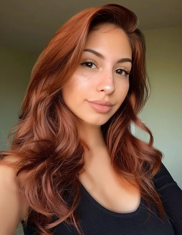 مدل رنگ مو مسی سوخته 2026 ؛ رنگ مویی گرم و متفاوت برای روزهای پاییزی! 30 Burnt copper hair color 25