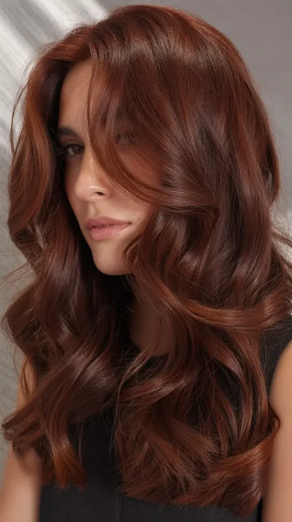 مدل رنگ مو مسی سوخته 2026 ؛ رنگ مویی گرم و متفاوت برای روزهای پاییزی! 10 Burnt copper hair color 6