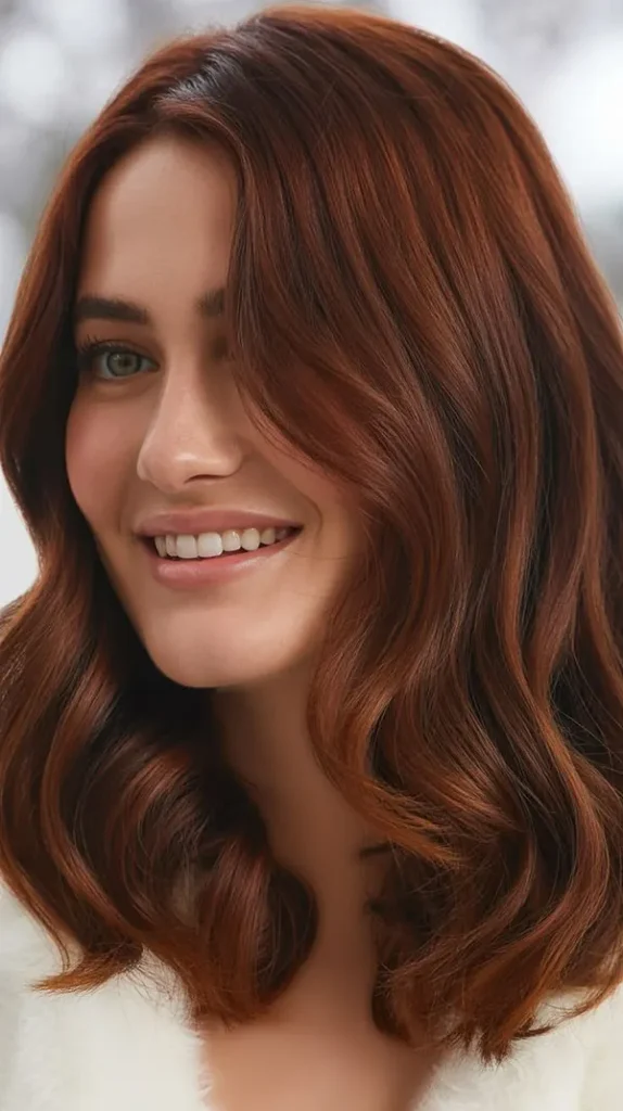 مدل رنگ مو مسی سوخته 2026 ؛ رنگ مویی گرم و متفاوت برای روزهای پاییزی! 12 Burnt copper hair color 8