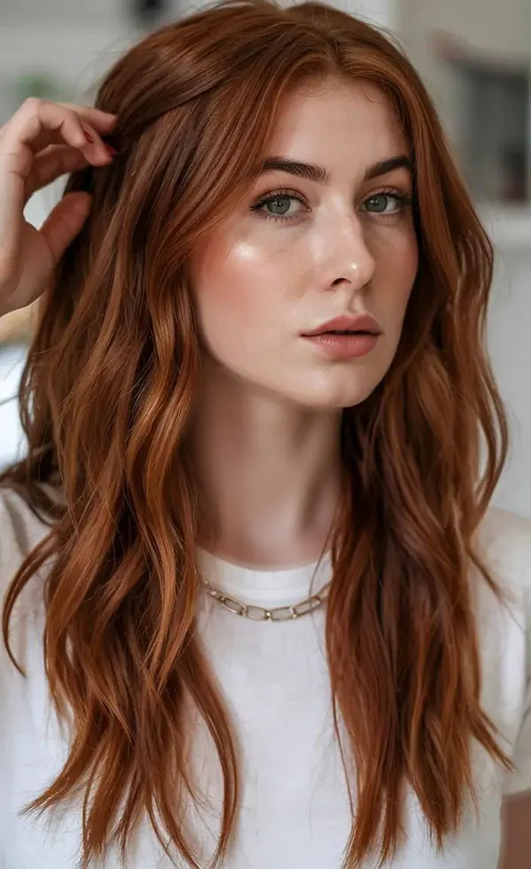مدل رنگ مو مسی سوخته 2026 ؛ رنگ مویی گرم و متفاوت برای روزهای پاییزی! 13 Burnt copper hair color 9