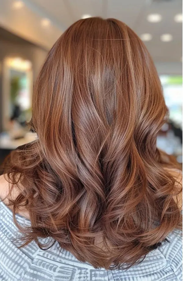 رنگ مو بلوطی پاییز؛ این مدلهای گرم و براق برای پاییز 1405دیدنیاند 25 Chestnut hair color 22