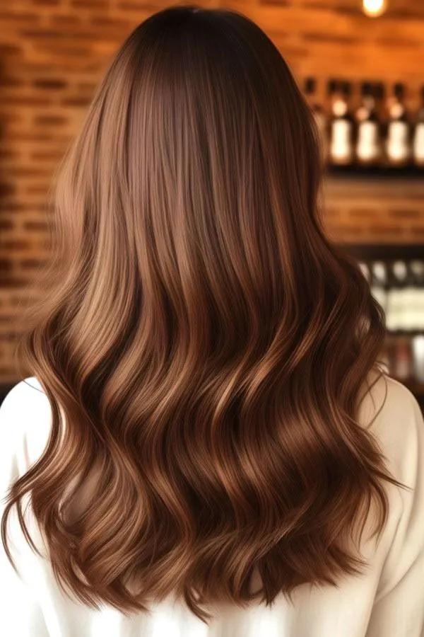 رنگ مو بلوطی پاییز؛ این مدلهای گرم و براق برای پاییز 1405دیدنیاند 26 Chestnut hair color 25