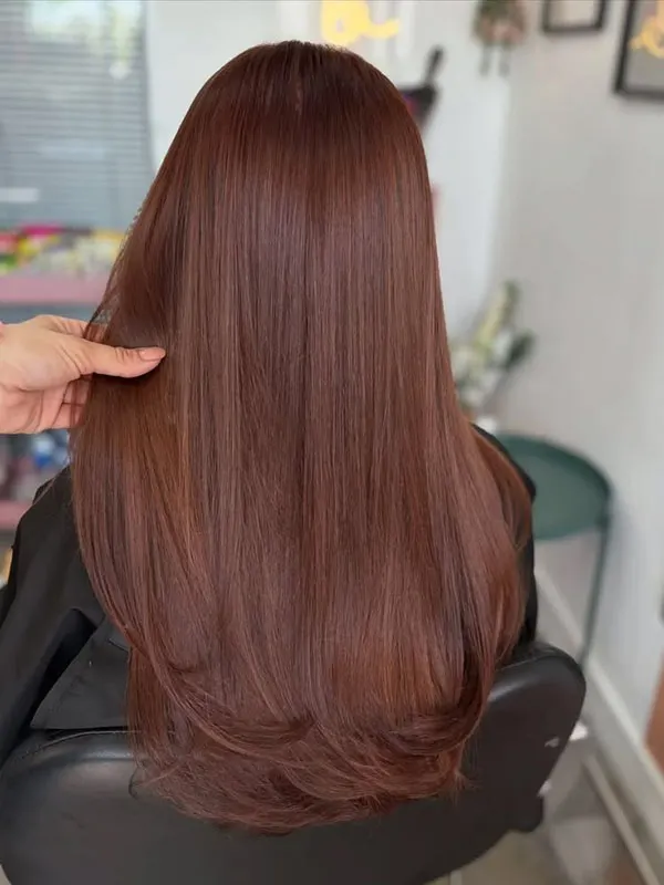 رنگ مو بلوطی پاییز؛ این مدلهای گرم و براق برای پاییز 1405دیدنیاند 11 Chestnut hair color 8