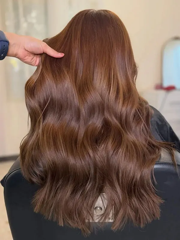 رنگ مو بلوطی پاییز؛ این مدلهای گرم و براق برای پاییز 1405دیدنیاند 34 Chestnut hair color 9