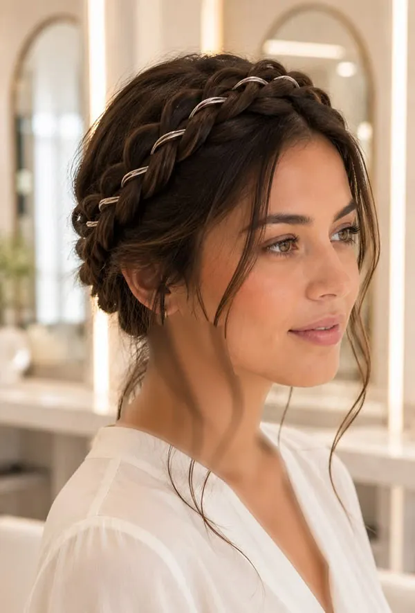 33 مدل بافت مو تاجی؛ زیباترین مدلهای جدید و ترند! 12 Crown braid hairstyle 10