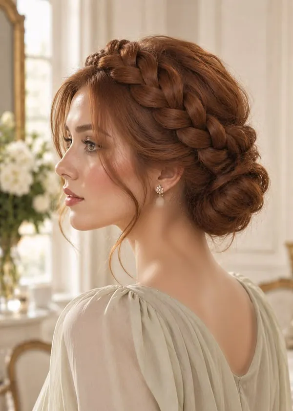 33 مدل بافت مو تاجی؛ زیباترین مدلهای جدید و ترند! 15 Crown braid hairstyle 11