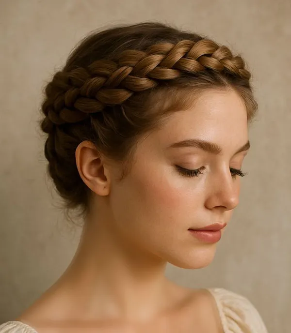 33 مدل بافت مو تاجی؛ زیباترین مدلهای جدید و ترند! 18 Crown braid hairstyle 14
