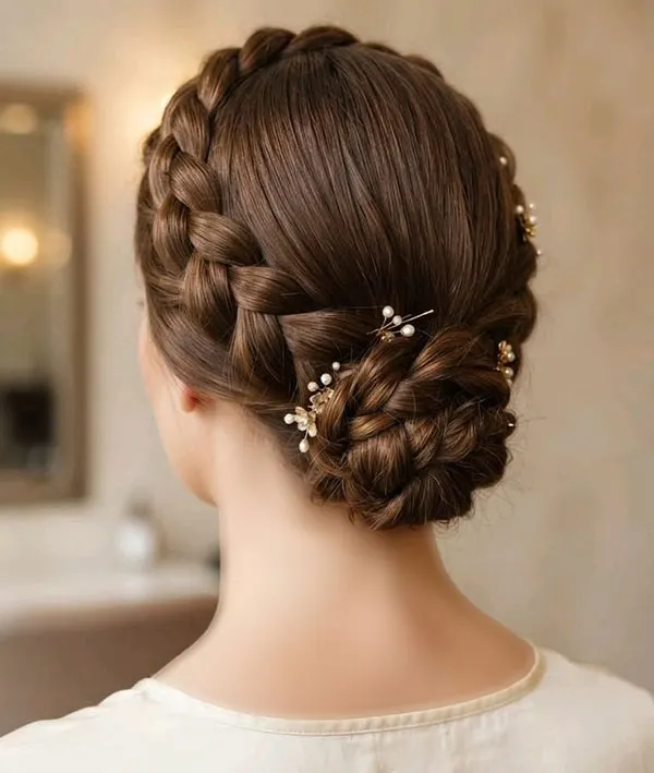 33 مدل بافت مو تاجی؛ زیباترین مدلهای جدید و ترند! 19 Crown braid hairstyle 16