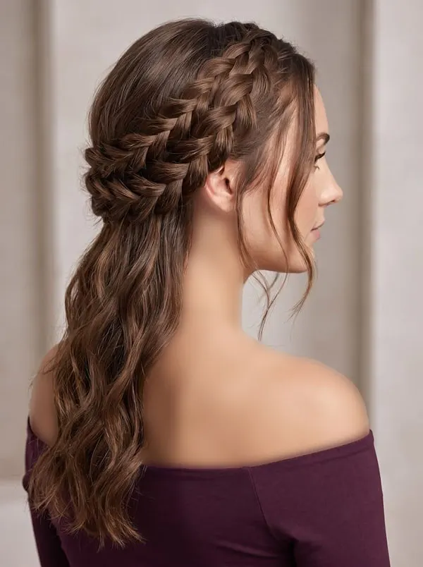 33 مدل بافت مو تاجی؛ زیباترین مدلهای جدید و ترند! 24 Crown braid hairstyle 20
