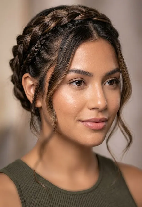 33 مدل بافت مو تاجی؛ زیباترین مدلهای جدید و ترند! 26 Crown braid hairstyle 22