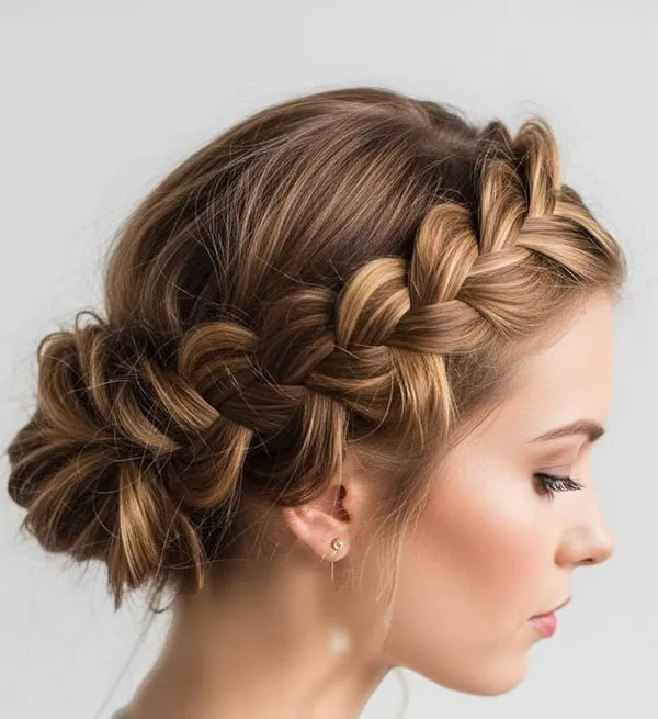 33 مدل بافت مو تاجی؛ زیباترین مدلهای جدید و ترند! 11 Crown braid hairstyle 7
