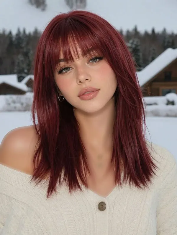 Dark cherry red hair color 10