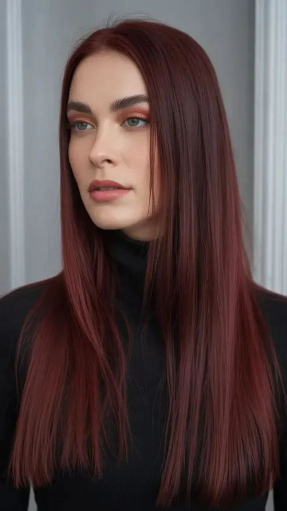 Dark cherry red hair color 11