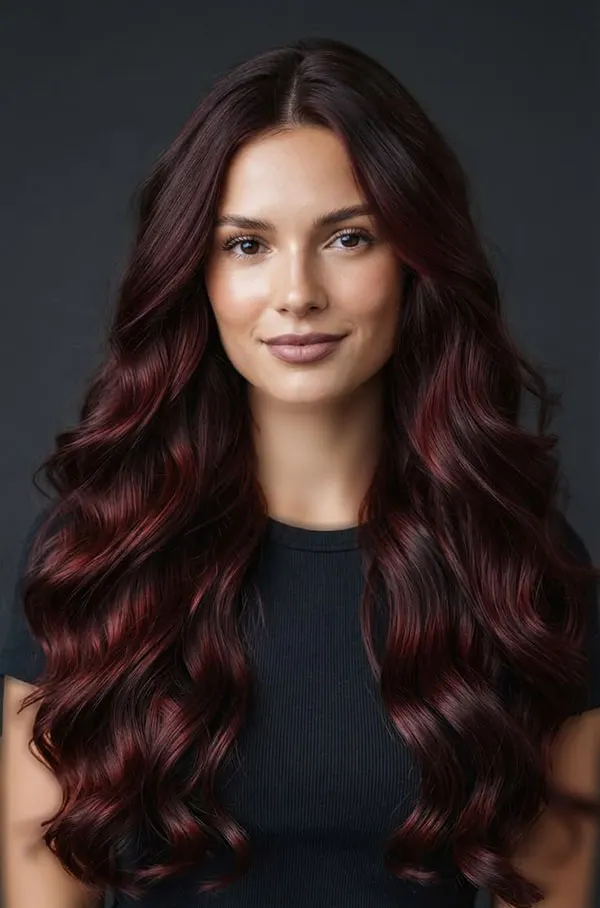 Dark cherry red hair color 14