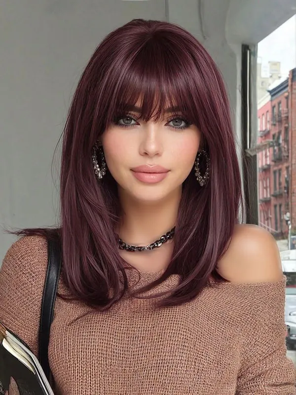 Dark cherry red hair color 16