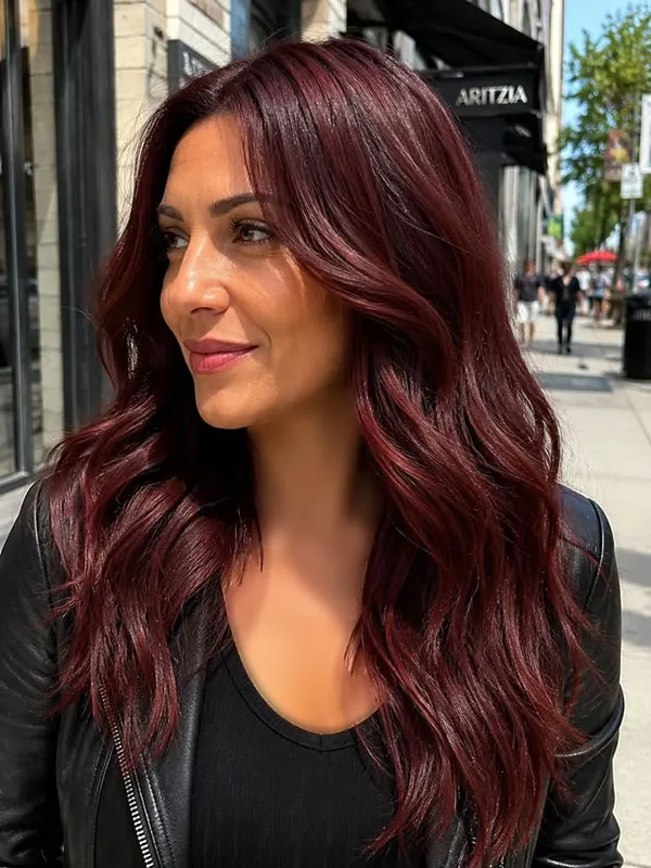 Dark cherry red hair color 17
