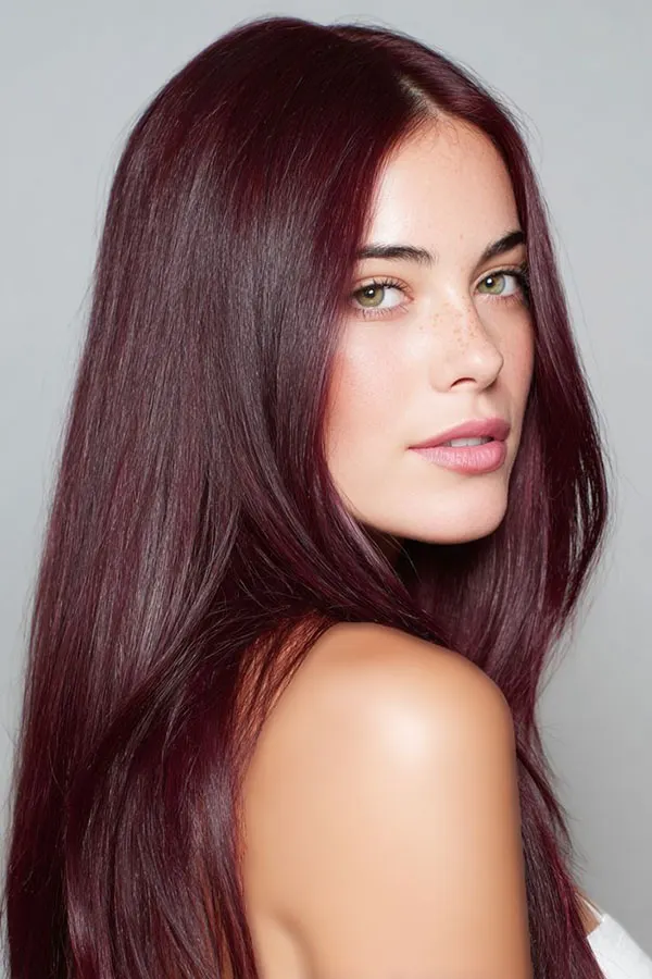Dark cherry red hair color 18