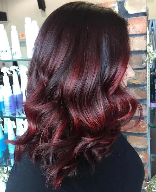 Dark cherry red hair color 19