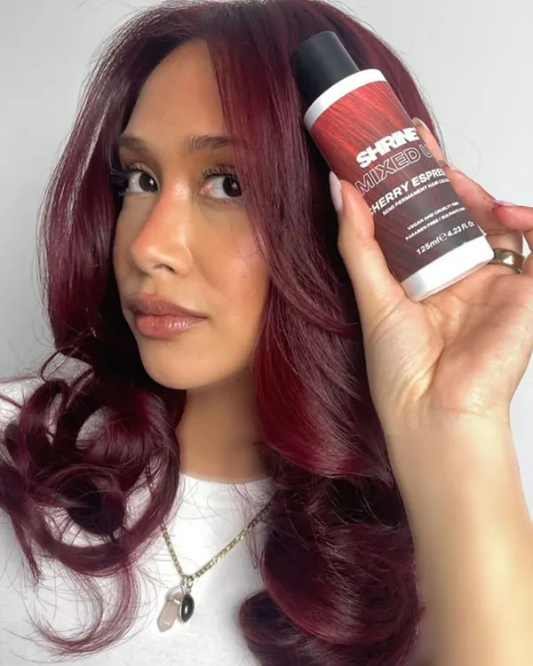 Dark cherry red hair color 2